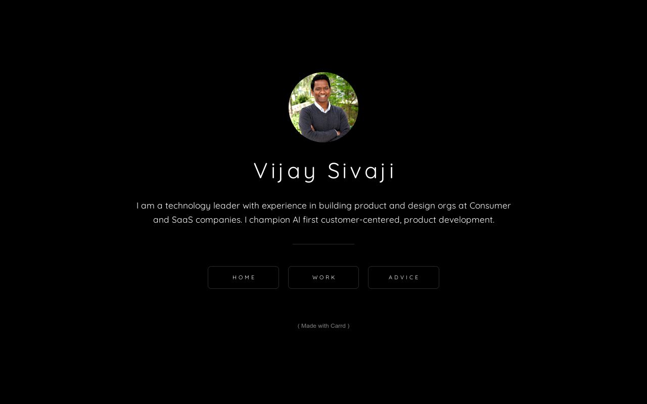 Carrd profile picture for @vijay